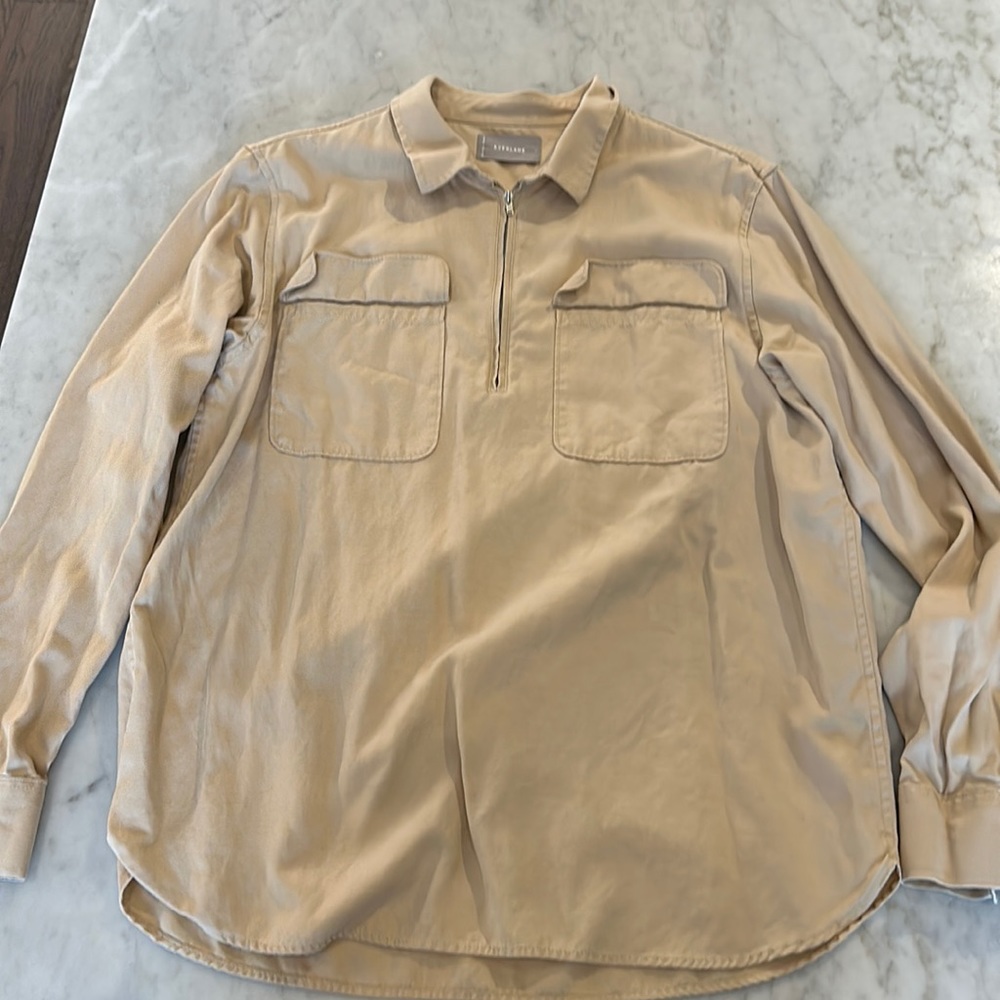 Everlane 1/4 Zip Shirt, Size L